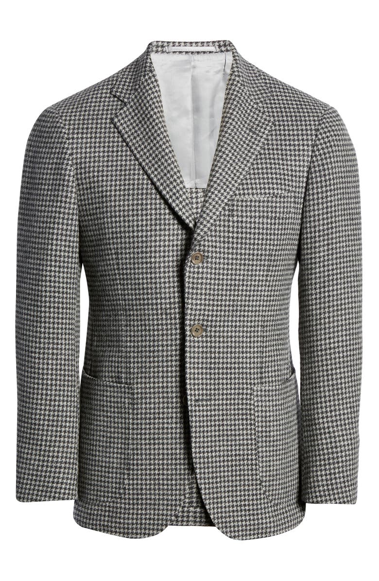 Ring Jacket Trim Fit Houndstooth Check Wool Sport Coat, Alternate, color,