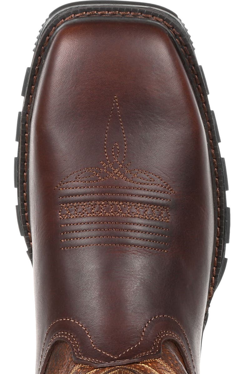 DURANGO Steel Toe Ventilated Pullon Work Boot, Alternate, color, Tobacco