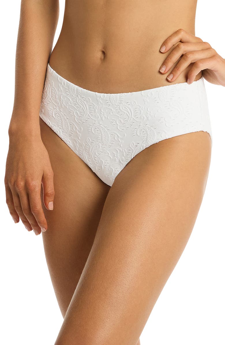 Sea Level Interlace Mid Bikini Bottoms, Alternate, color, 