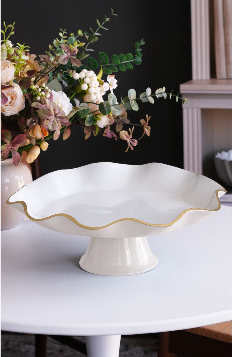 BEATRIZ BALL Collection Encanto Carola Pedestal Cake Plate, Alternate, color, Cream And White