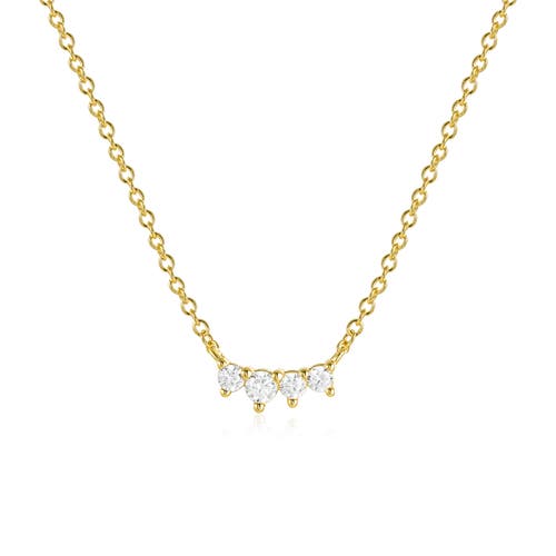 Untamed Petals Annie Crystal Necklace In Gold