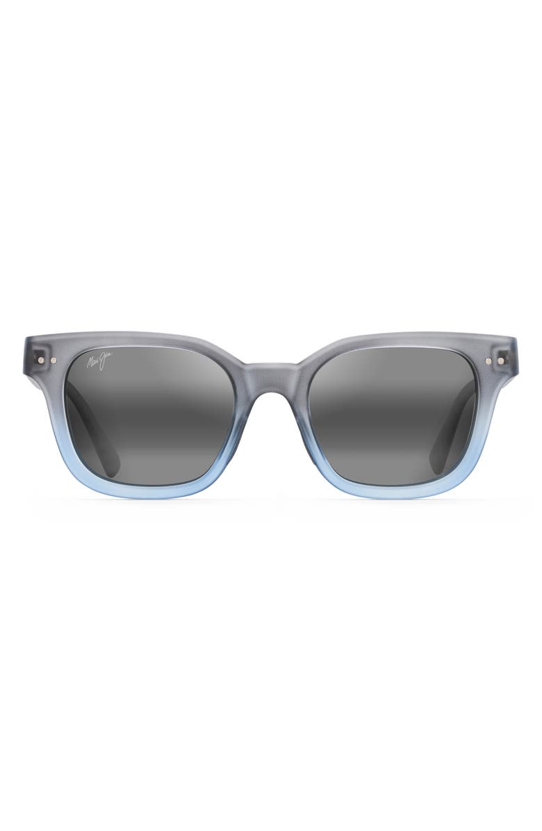 Maui Jim Shore Break 50mm Mirrored PolarizedPlus2<sup>®</sup> Square Sunglasses, Main, color, Matte Blue Grey/ Neutral Grey