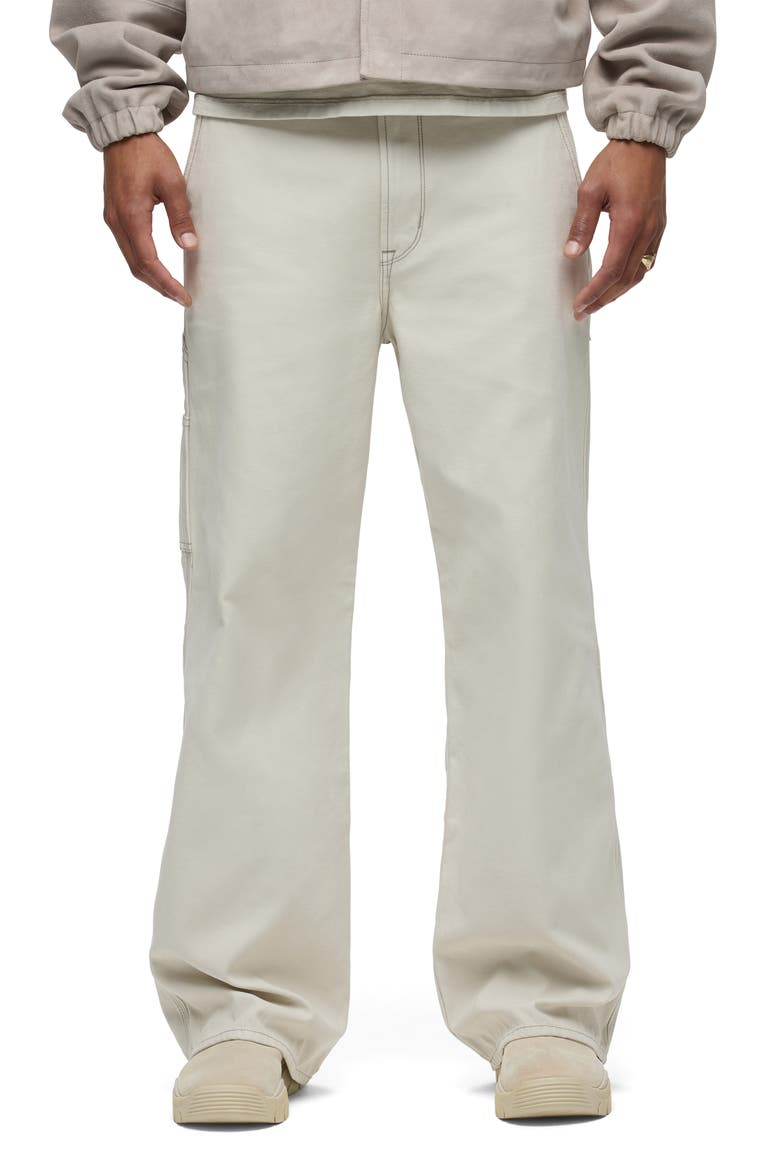 Luca Wide Leg Carpenter Pants, Main, color, SILVER BIRCH