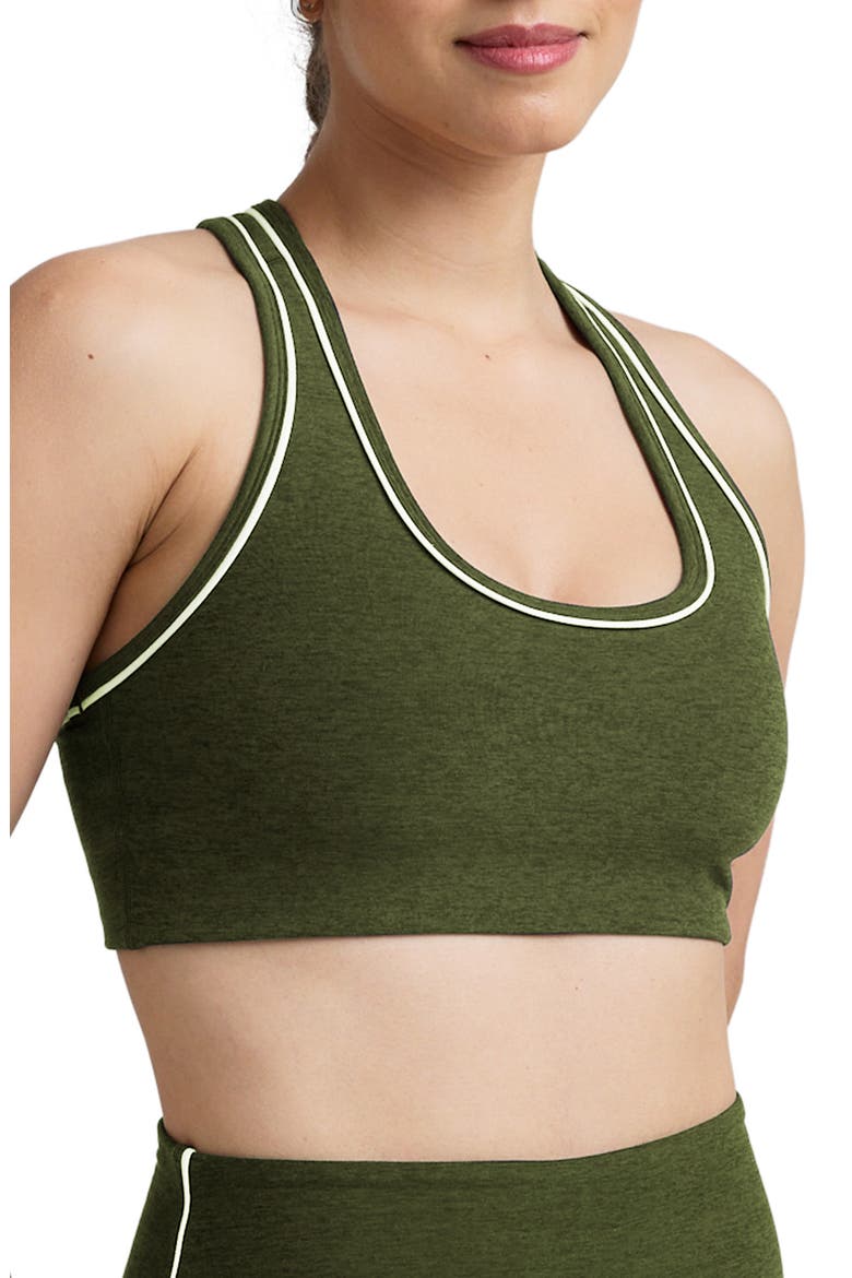 Space Dye Racerback Sports Bra, Alternate, color, ARMY GREEN HEATHER