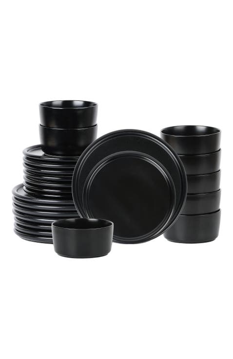 Eden Stoneware 24-Piece Dinnerware Set