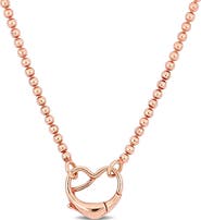 DELMAR Heart Bead Link Necklace