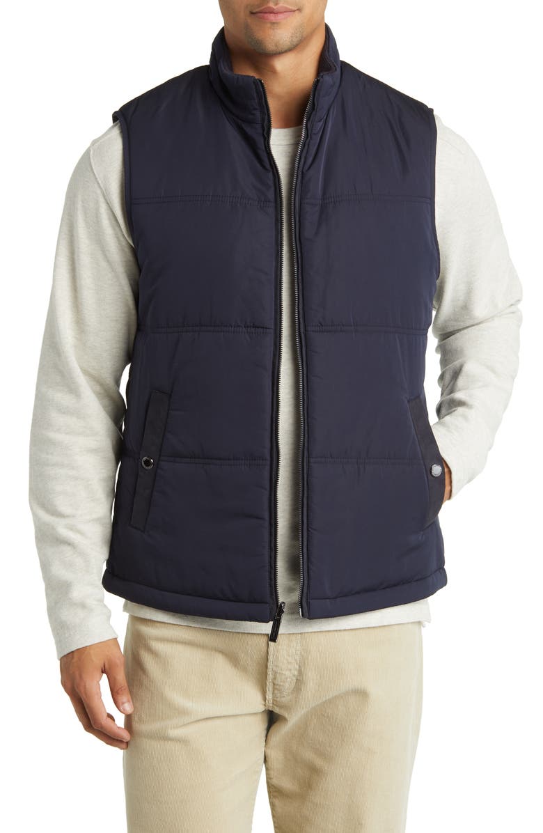 Johnston & Murphy Reversible Quilted Vest, Main, color, 