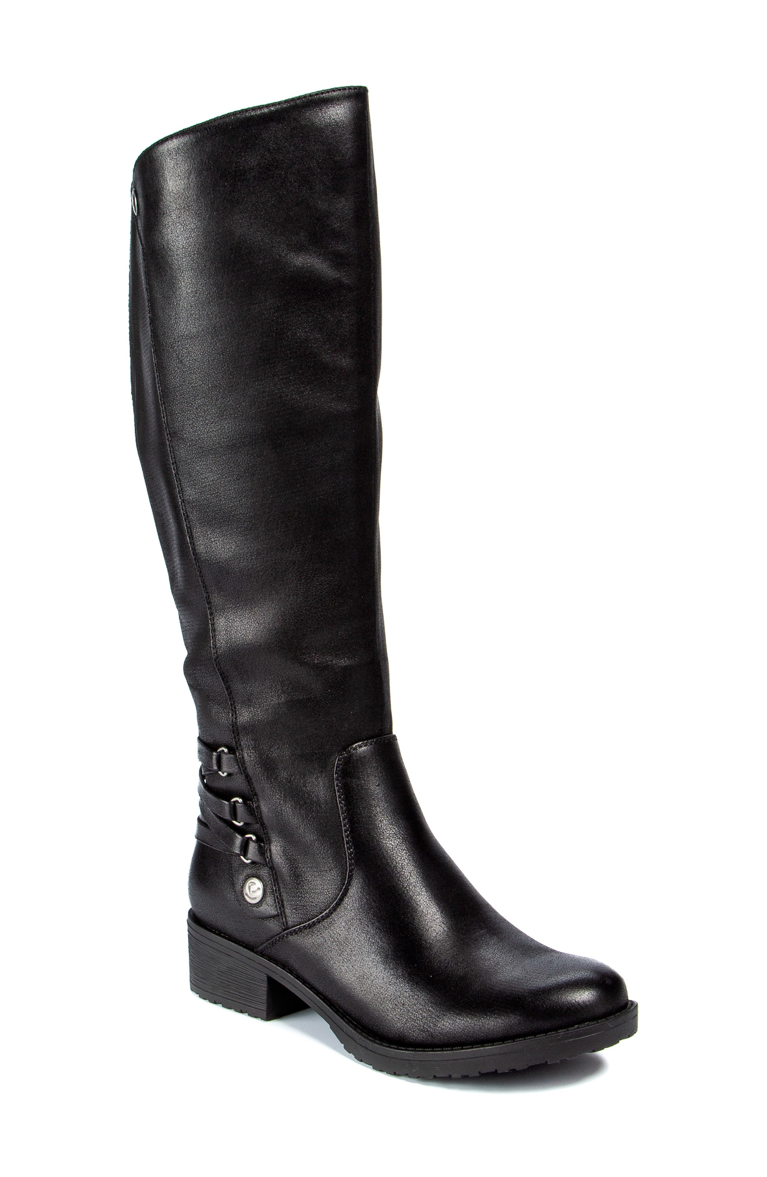 Ornella Riding Boot, Main, color, BLACK
