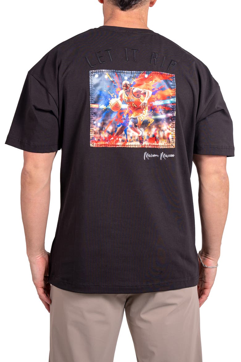 Ascension R.I.P. Appliqué Cotton Graphic T-Shirt, Alternate, color, BLACK