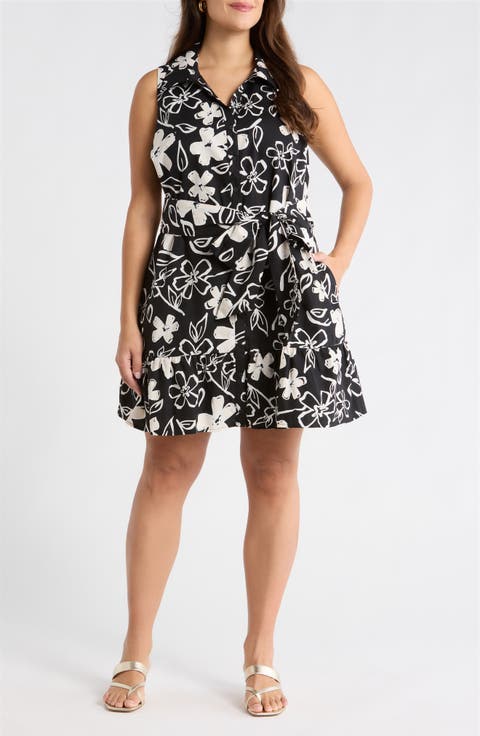 Kianza Floral Simani Shift Mini Dress (Plus)