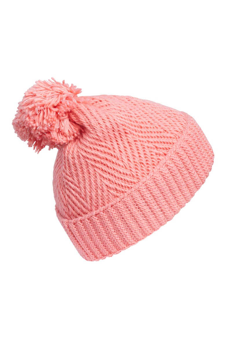 Twilight Pompom Beanie, Alternate, color, SEMI PINK SPARK/ WHITE