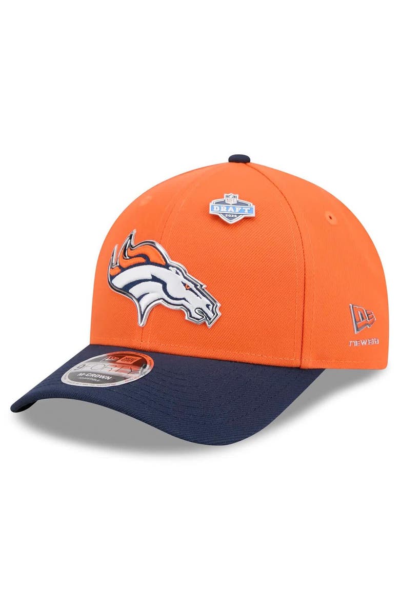 New Era Men's New Era  Orange/Navy Denver Broncos 2026 NFL Draft 9FORTY M-Crown Adjustable Hat, Main, color, Orange