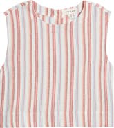 Cloth & Stone Boxy Back Button Linen Blend Top