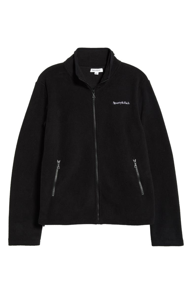 Sporty & Rich Zip-Up Fleece Jacket, Main, color,