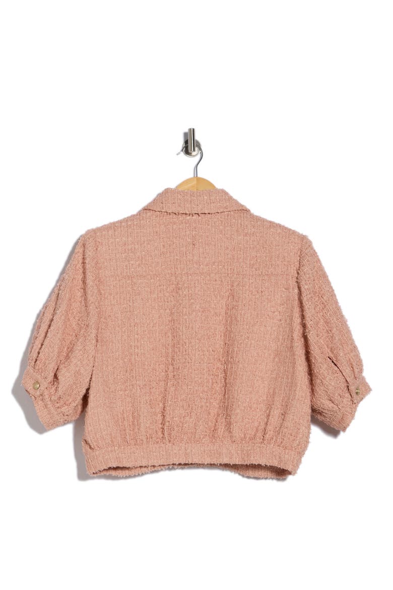 Cove Crop Shirt Jacket, Alternate, color, DUSTY PINK