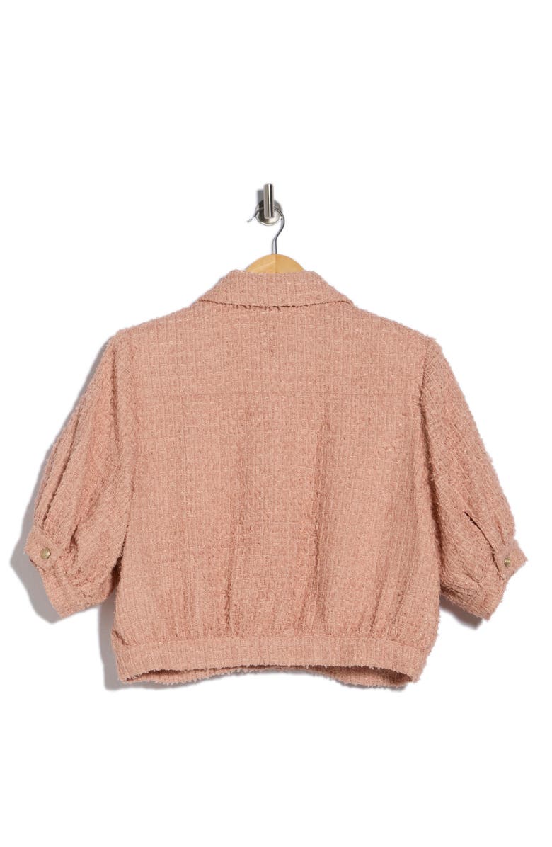 L'AGENCE Cove Crop Shirt Jacket, Alternate, color, Dusty Pink