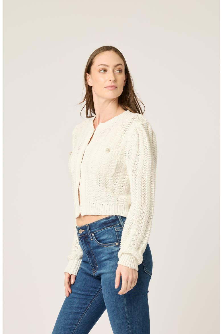 Jade Cardigan, Alternate, color, White