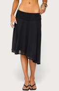 EDIKTED Evia Asymmetric Midi Skirt