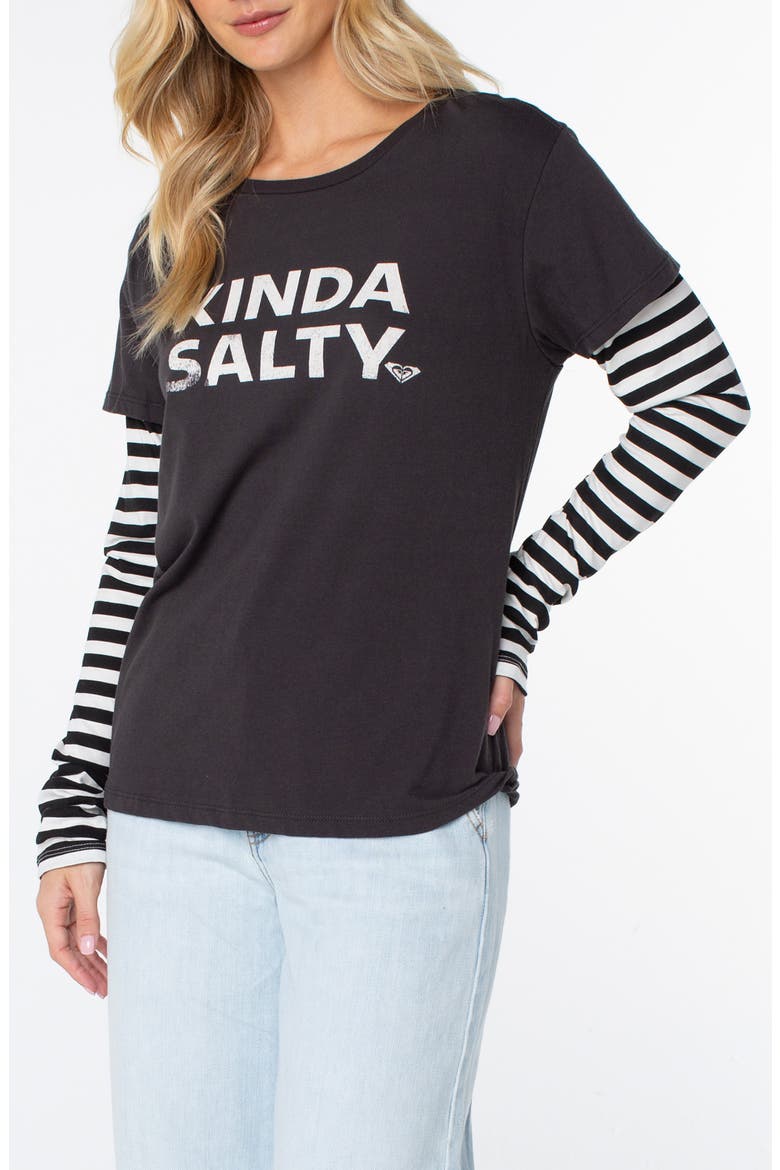 Kinda Salty Two-Fer T-Shirt, Alternate, color, PHANTOM