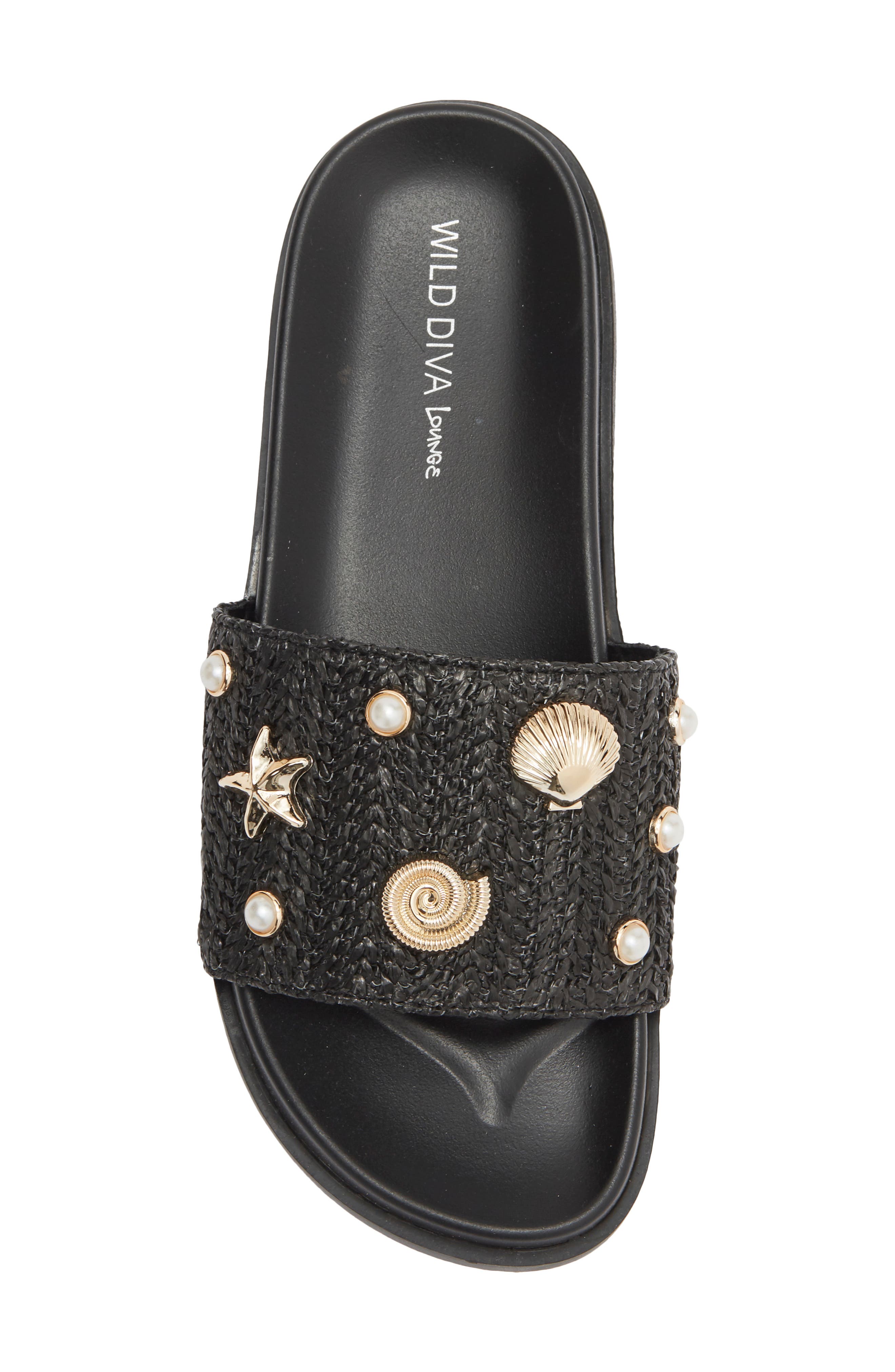 Melbana Slide Sandal, Alternate, color, BLACK