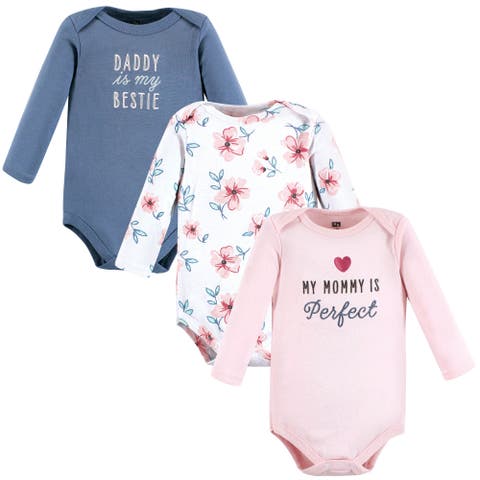 Essential All-Cotton Long-Sleeve Bodysuit Triple Pack (Baby)