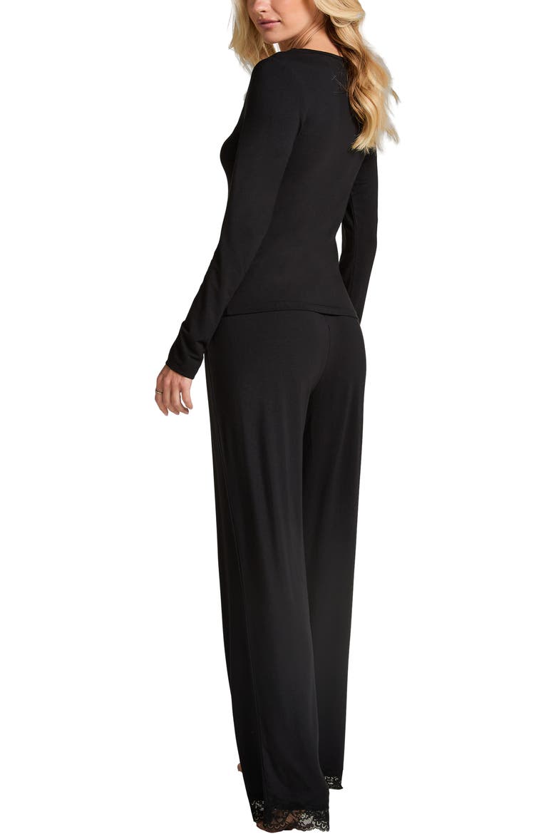 Pajama Set, Alternate, color, Black