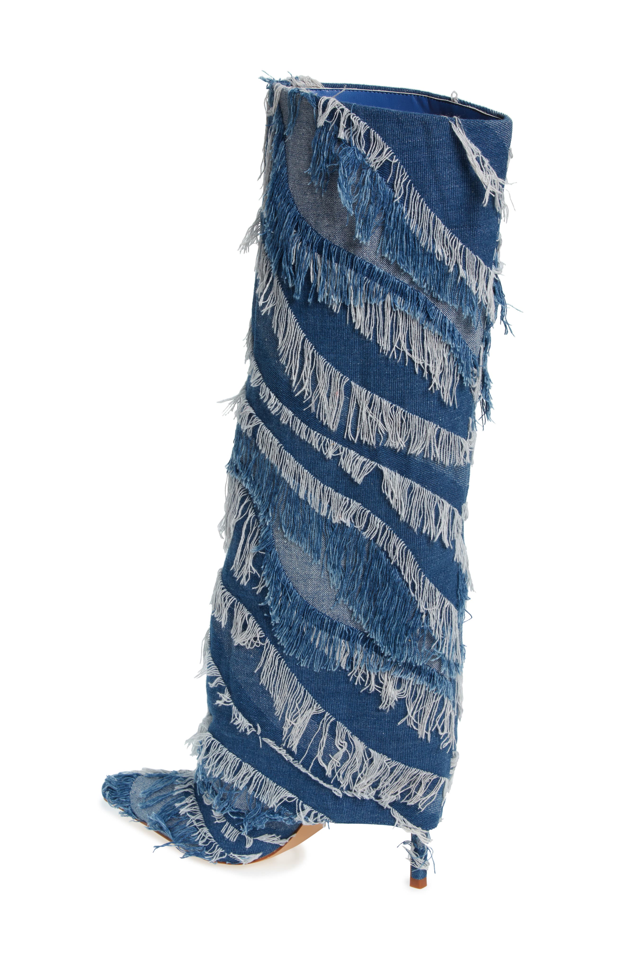 AZALEA WANG Fisher Denim Boot, Alternate, color, 