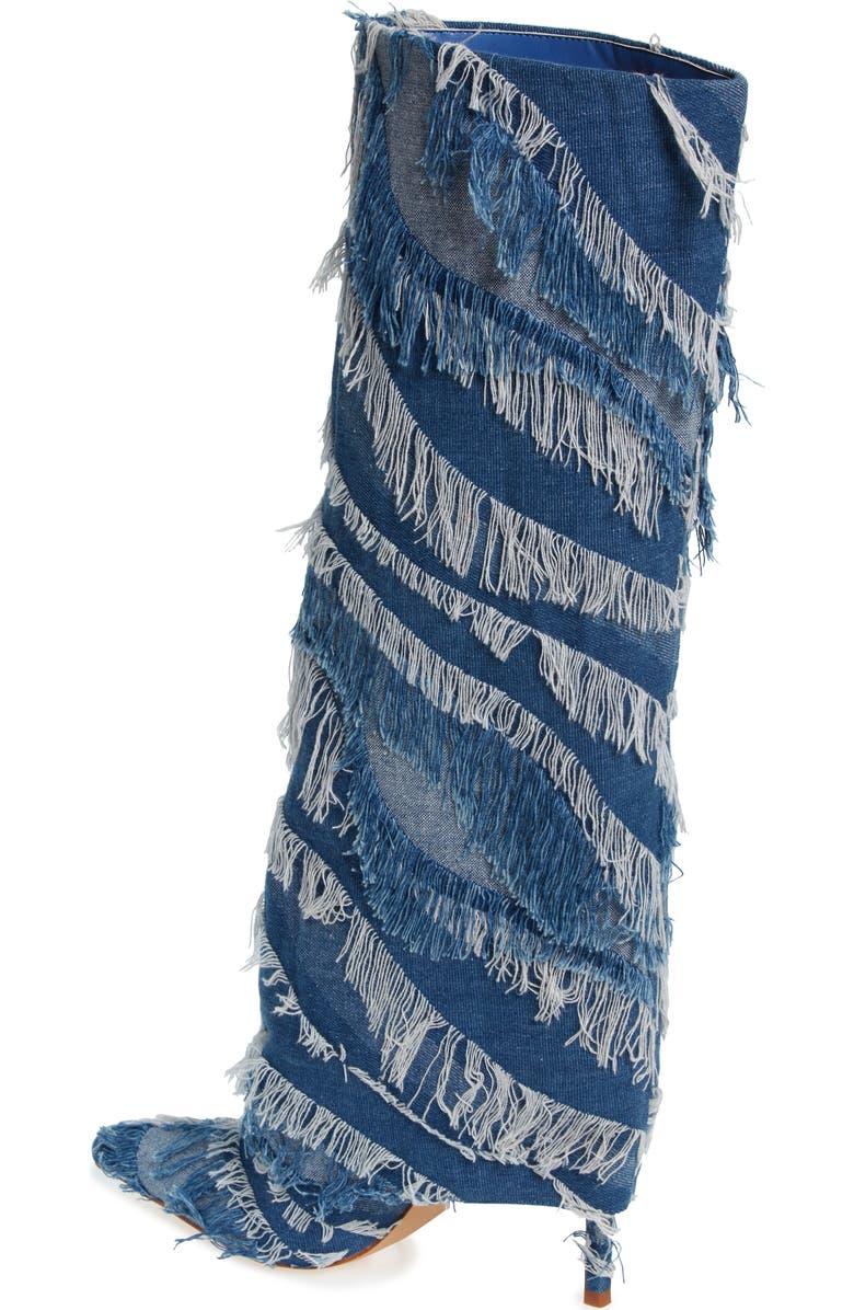 AZALEA WANG Fisher Denim Boot, Alternate, color,