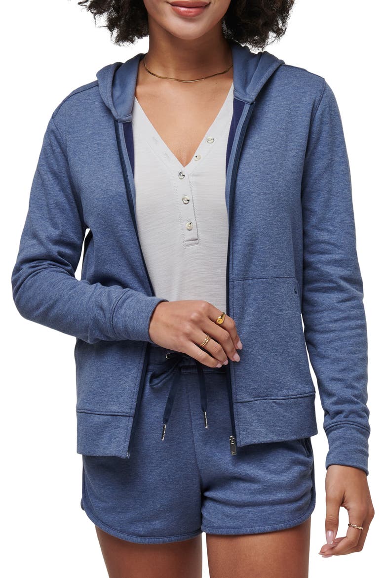 Cloud Zip Hoodie, Main, color, HEATHER NAVY