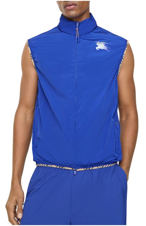 Check Trim Nylon Gilet