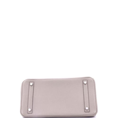 Pre-owned Hermes Hermes Birkin Handbag Grey Novillo With Palladium Hardware 30 In Gray