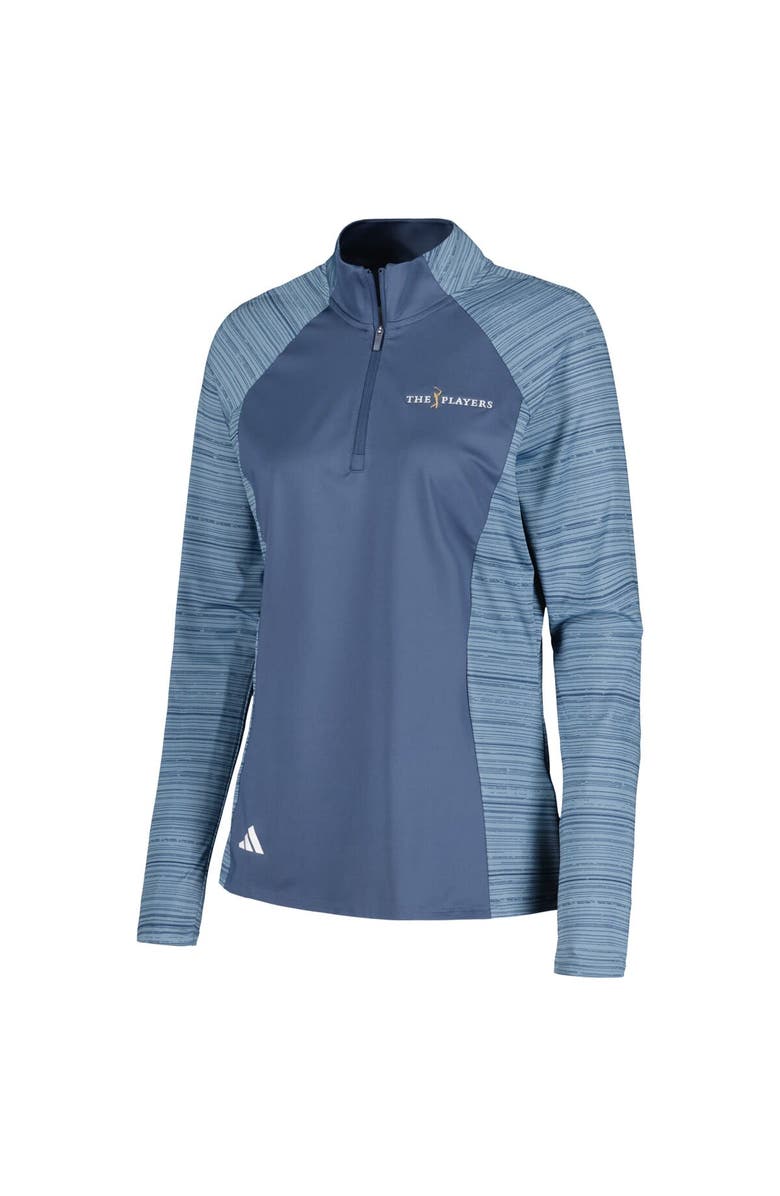 adidas Women's adidas Navy/Blue THE PLAYERS Ultimate365 Raglan Quarter-Zip Top, Alternate, color, 