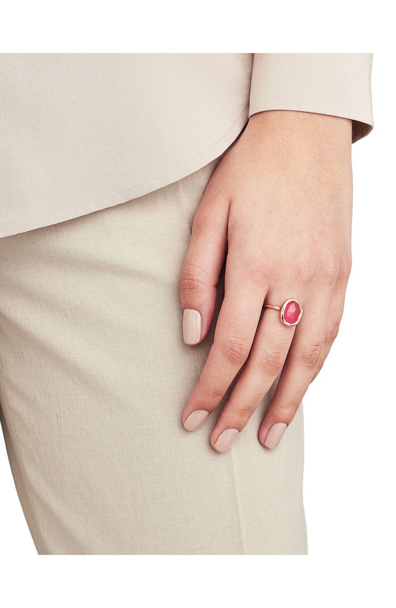 Monica Vinader Siren Medium Stacking Ring, Alternate, color, Pink Quartz/ Rose Gold