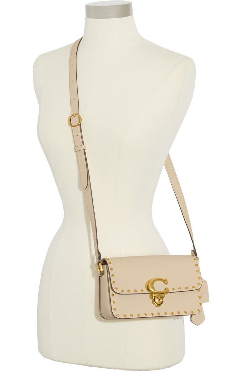 COACH Studio Rivet Glovetanned Leather Shoulder Bag, Alternate, color,