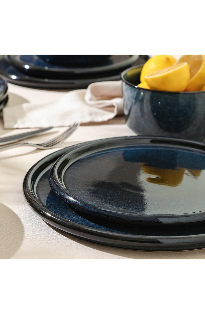 Stone Lain Eden Stoneware 24-Piece Dinnerware Set, Alternate, color, Dark Blue