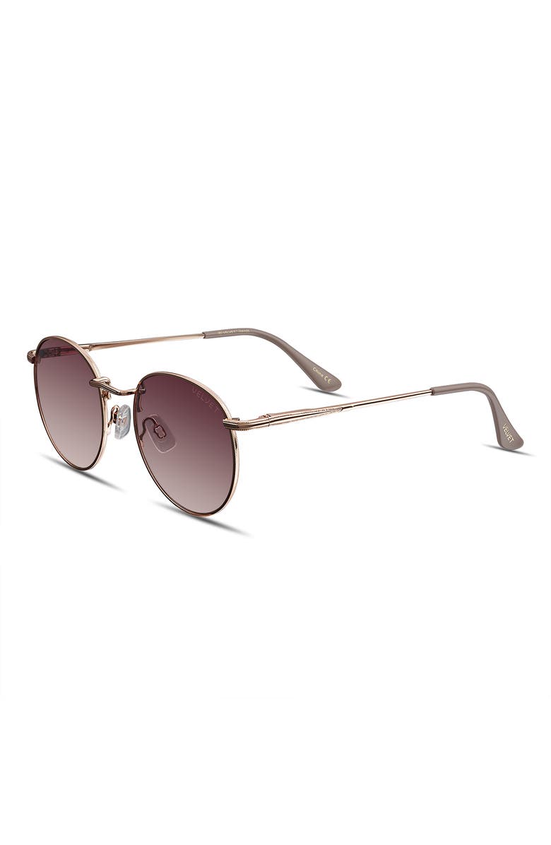 Velvet Eyewear Yokko Sunglasses, Alternate, color, Rose Gold Rose