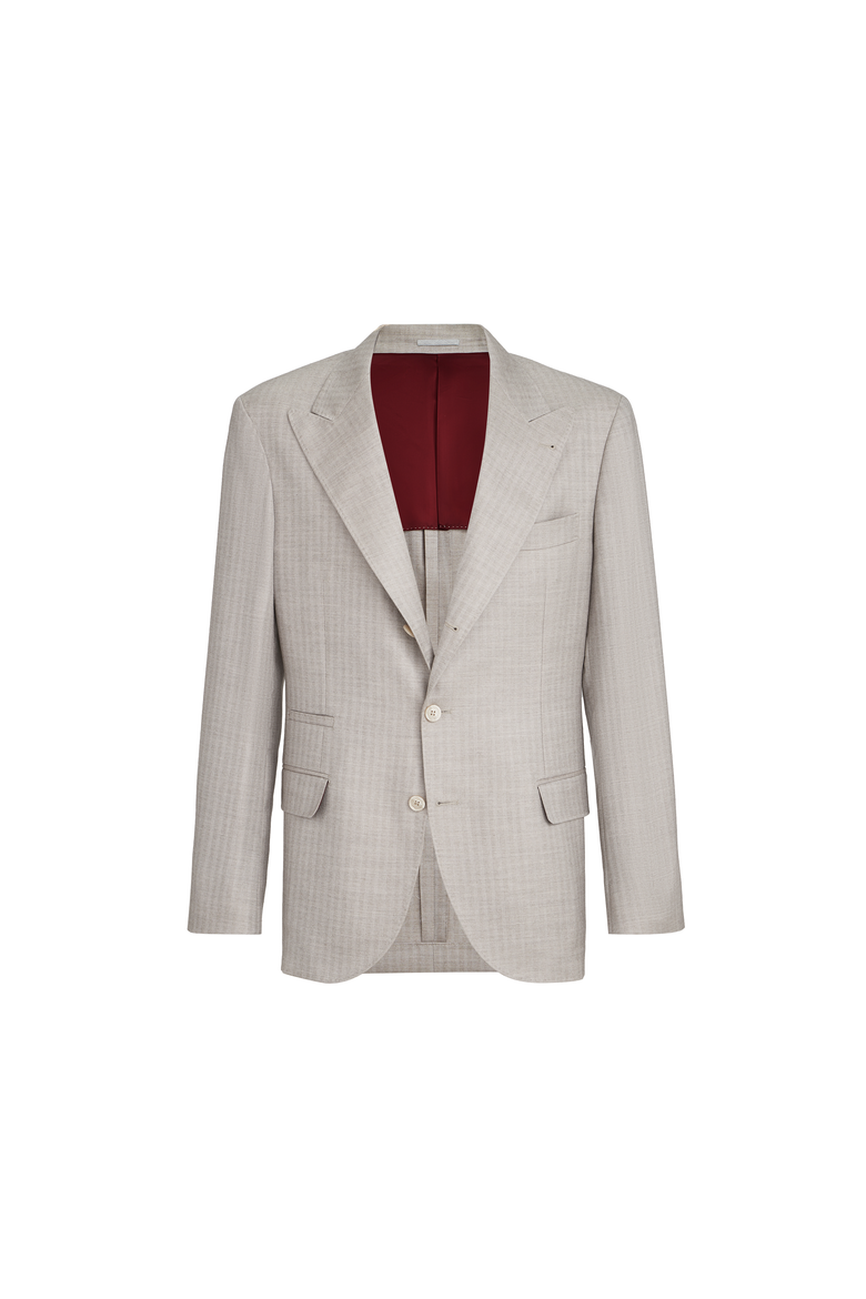 Chevron deconstructed blazer, Alternate, color, Light Grey