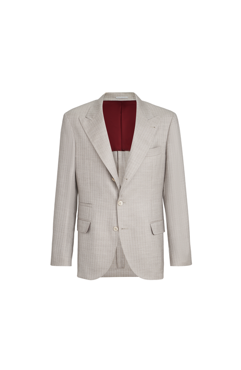 Chevron deconstructed blazer