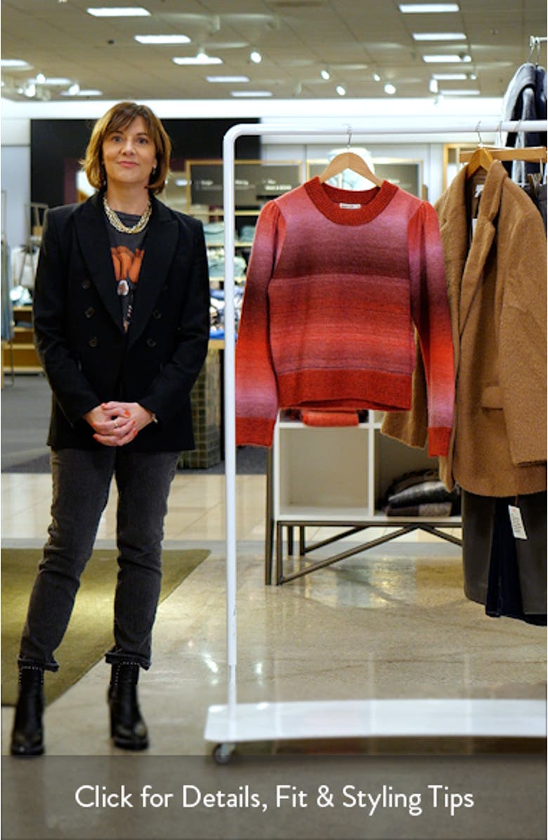 Marine Layer Ayla Ombré Stripe Puff Sleeve Sweater | Nordstromrack