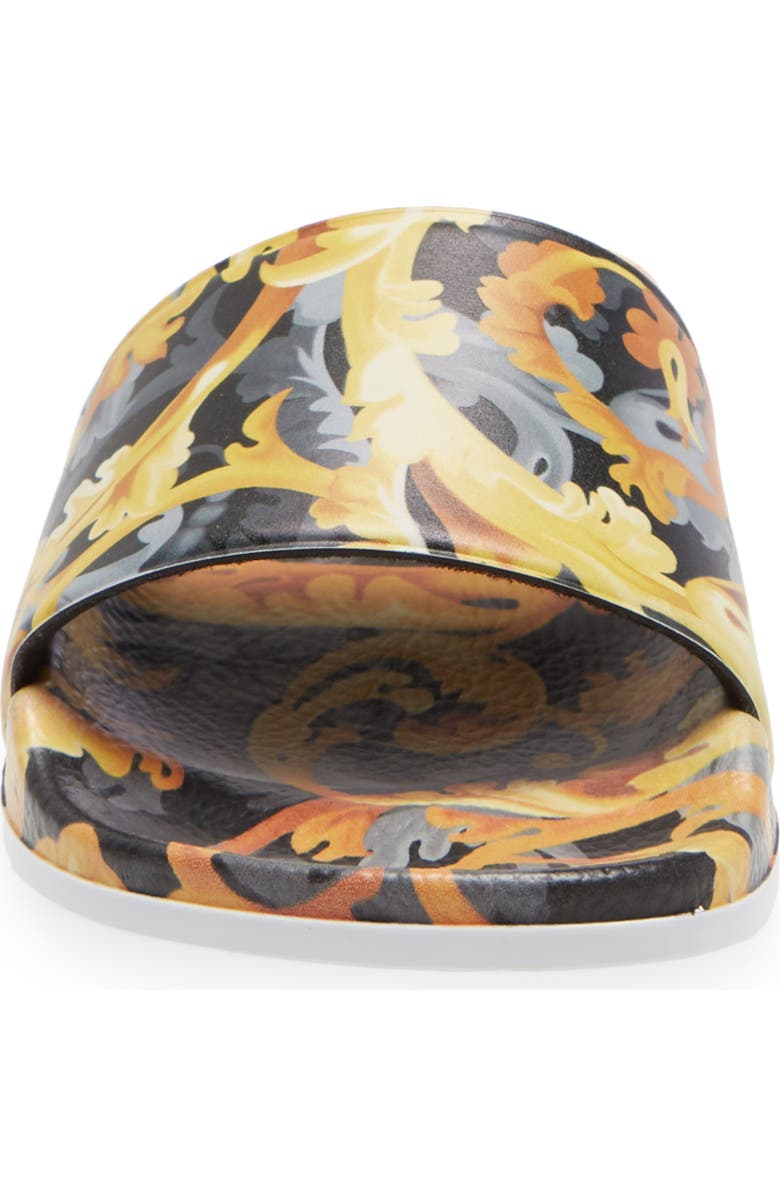 Versace Barocco Slide Sandal, Alternate, color,