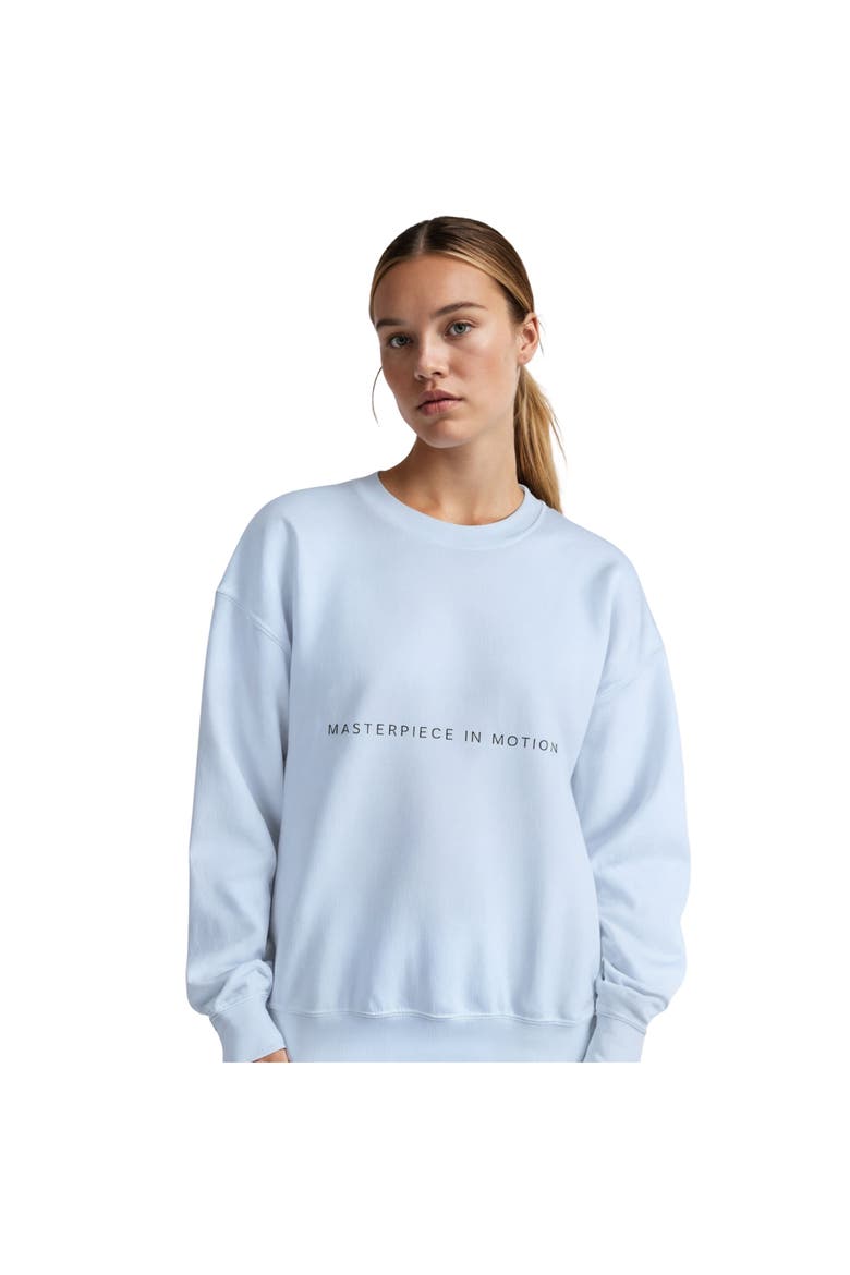Ria Heavy Cotton Crewneck Sweatshirt, Main, color, SKY BLUE