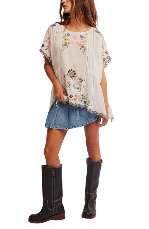FREE PEOPLE FREE PEOPLE DANIELLE FLORAL EMBROIDERED TUNIC 