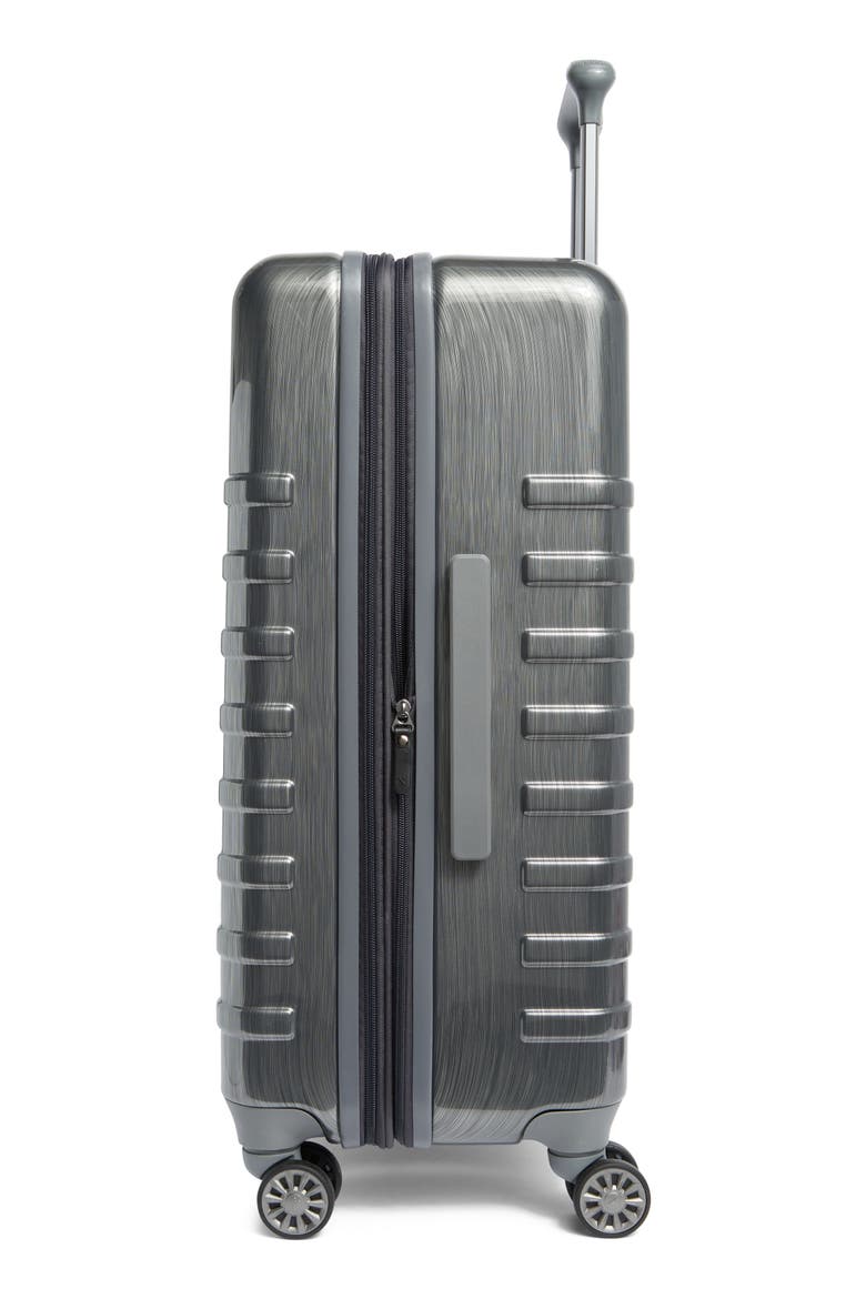 Rollmaster™ Lite 2 24-Inch Expandable Medium Checked Hardside Spinner Luggage, Alternate, color, JET GREY