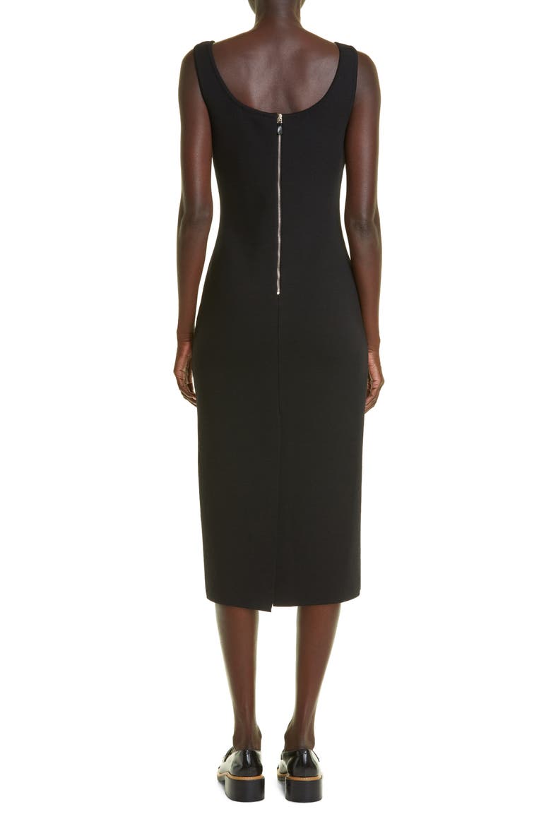 Onagro Square Neck Wool Blend Knit Midi Dress, Alternate, color, BLACK