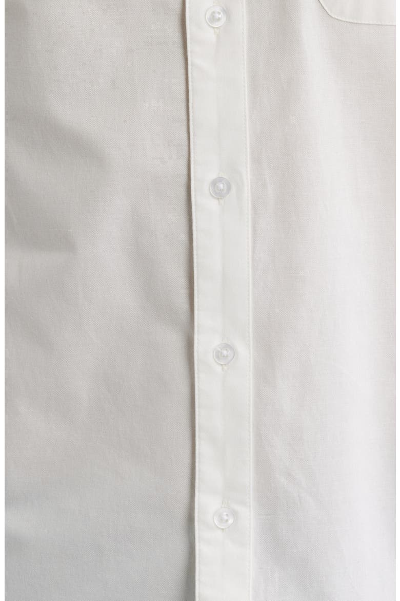 Sanford Oxford Short Sleeve Cotton Blend Button-Up Shirt, Alternate, color, OFF WHITE