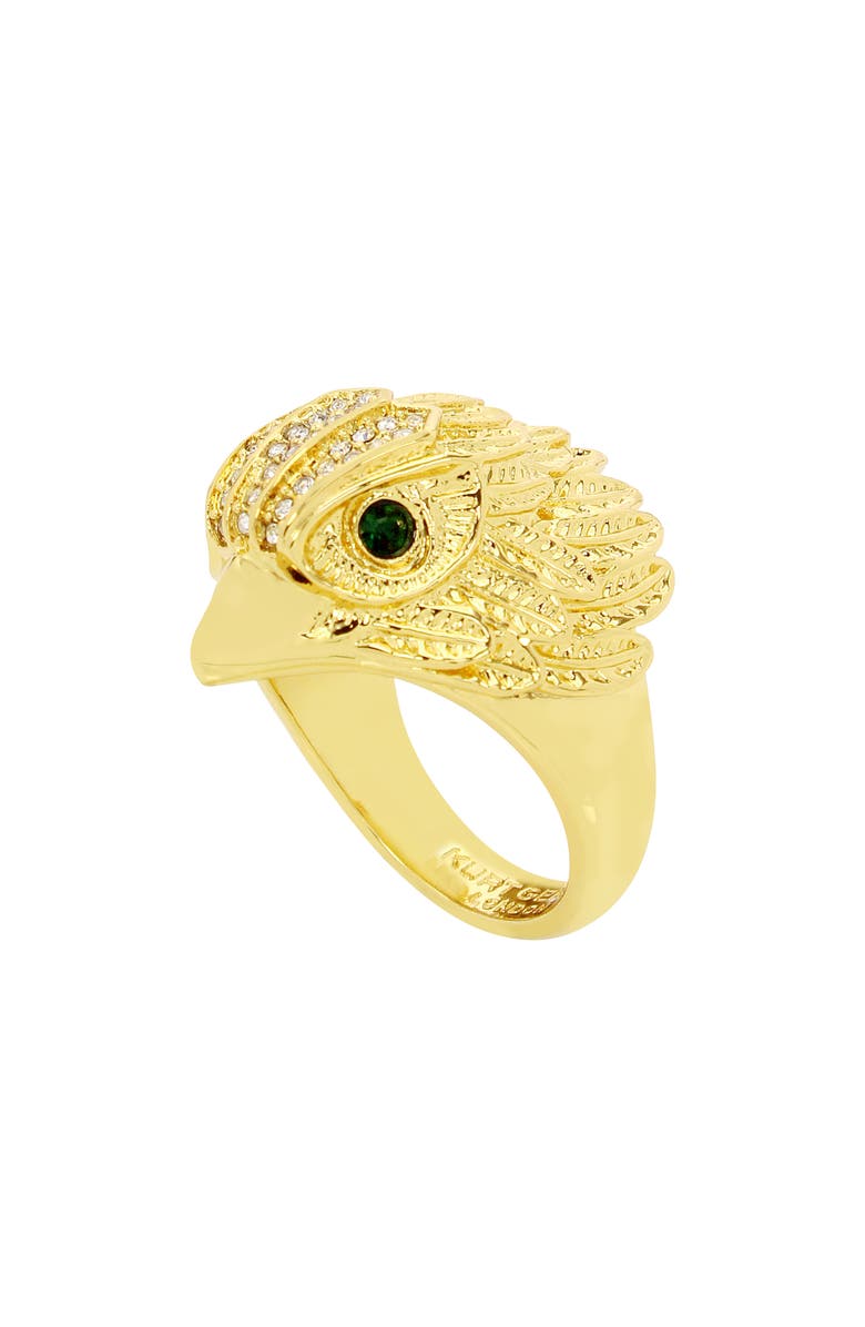 Kurt Geiger London Pavé Crystal Eagle's Head Cocktail Ring, Alternate, color,