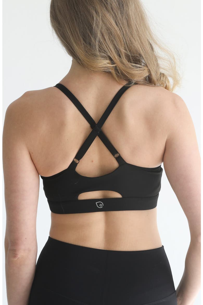 Supportive Flow Nursing and Pumping Sports Bra, Alternate, color, Noir