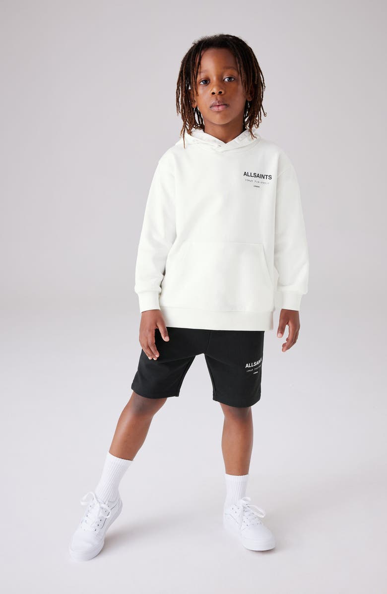 smALLSAINTS by ALLSAINTS Kids' Underground Logo Graphic Sweat Shorts, Alternate, color, Black