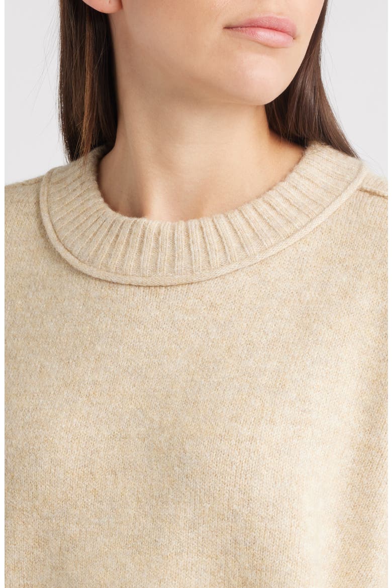 Broome Crop Short Sleeve Sweater, Alternate, color, KHAKI