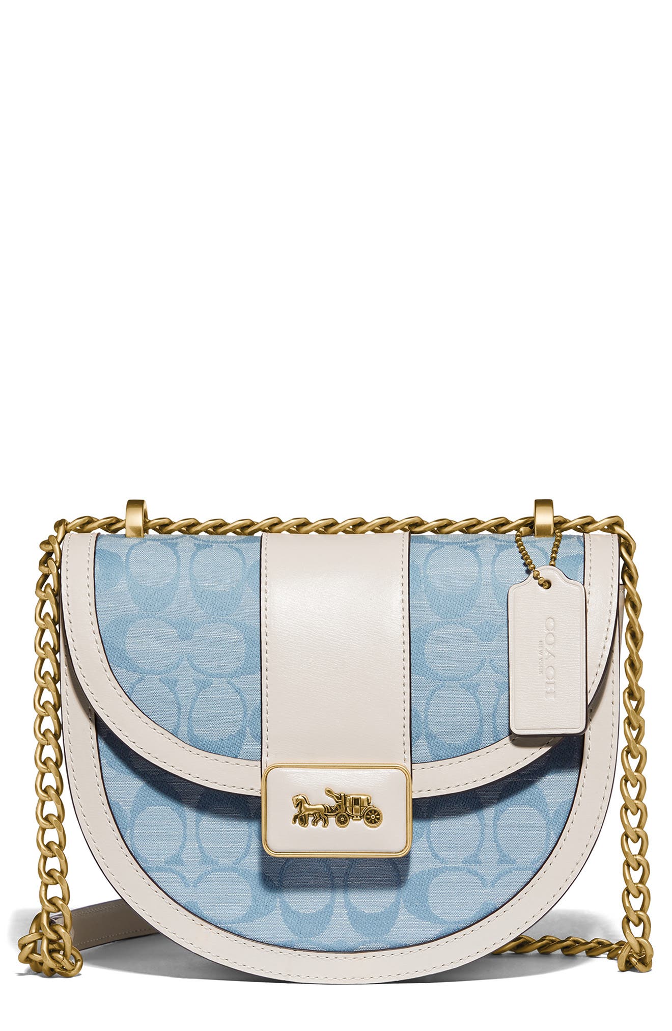 COACH Signature Logo Jacquard Crossbody Bag, Main, color, 